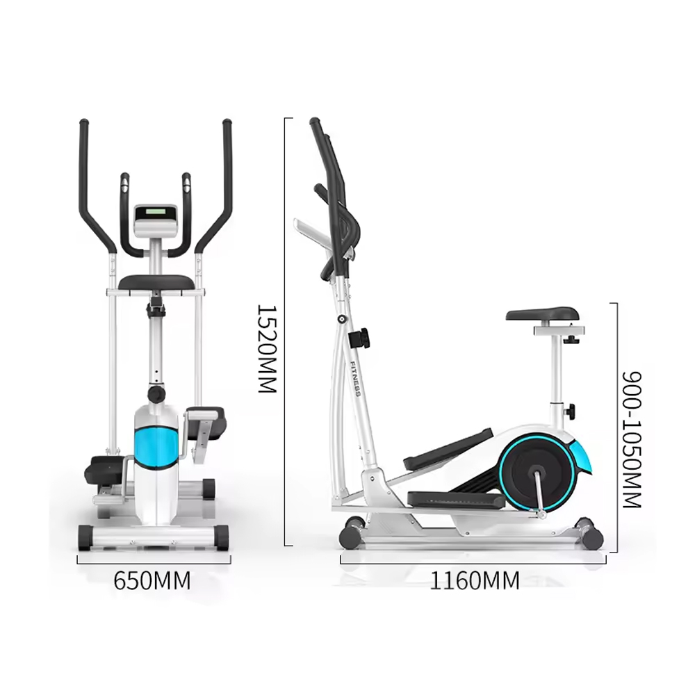 Home Gym Manual - Manual Steel Elliptical Trainer with Seat