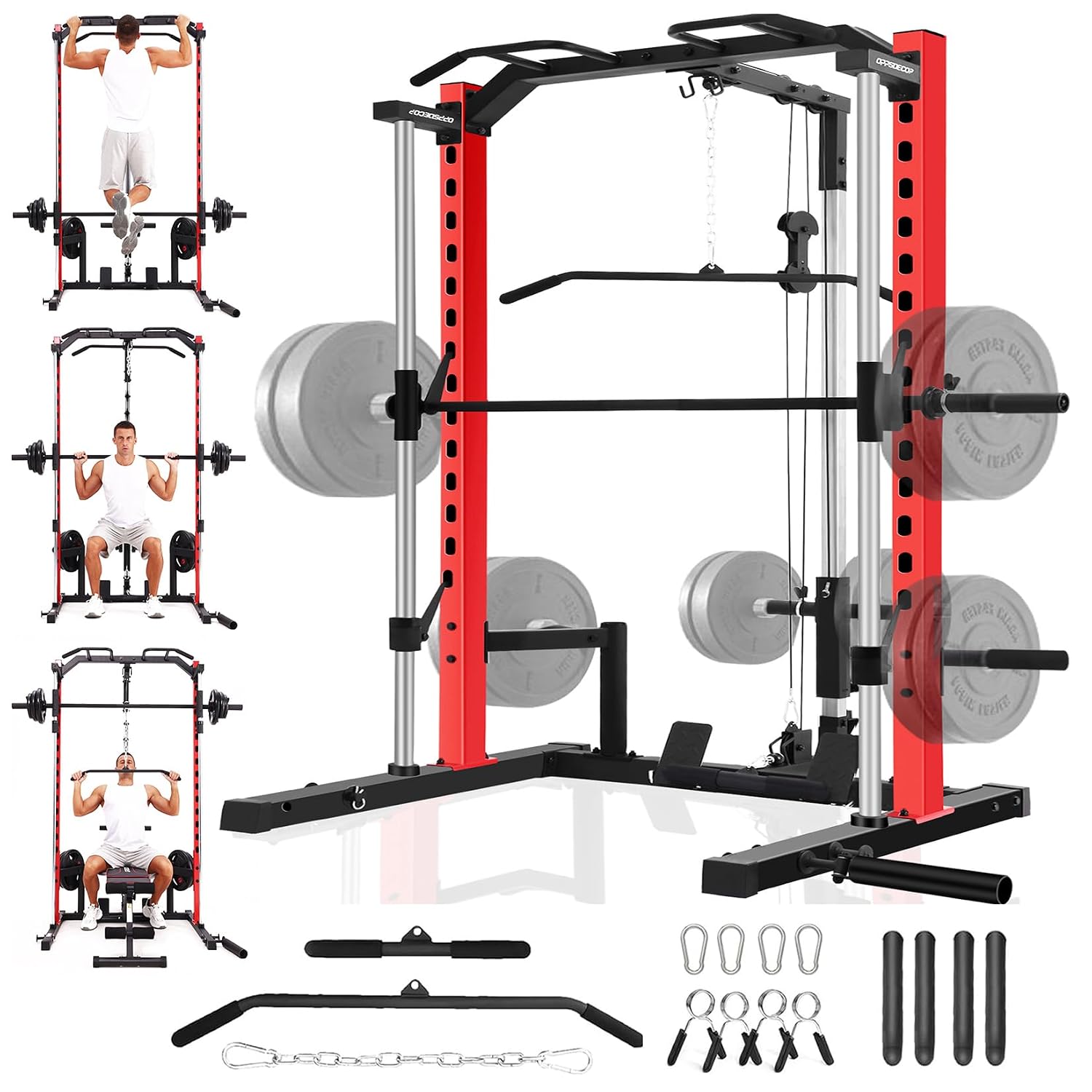 Home Gym One Machine - All-in-One Smith Machine Power Rack with