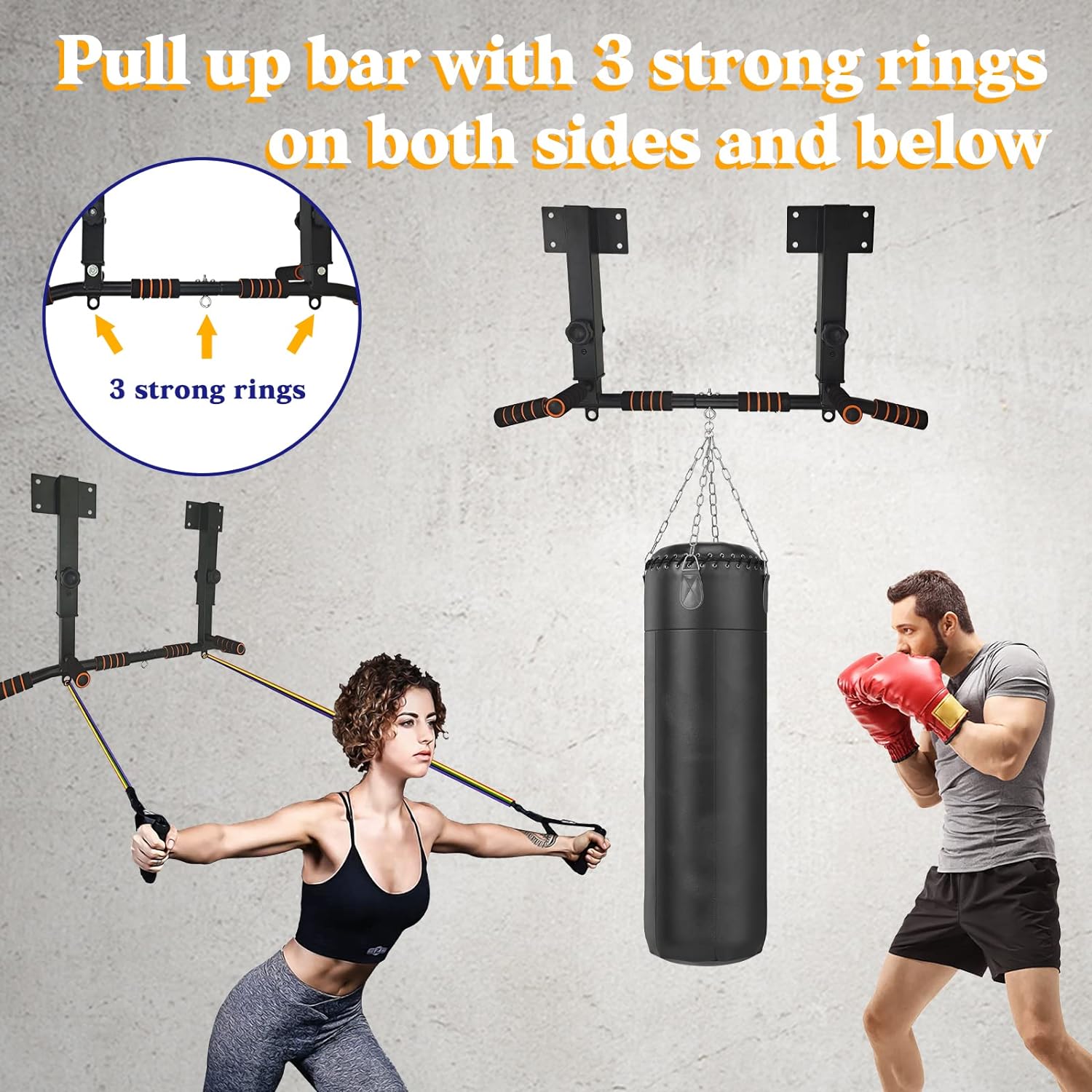 Wall Mounted Dip Station Pull- - Home Gym Pull Up Bar recension och pris