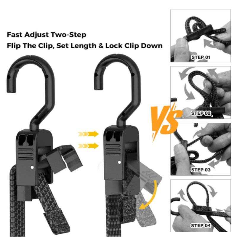 Bungee Cords with Metal Hooks  - Resistance Band Heavy recension och pris
