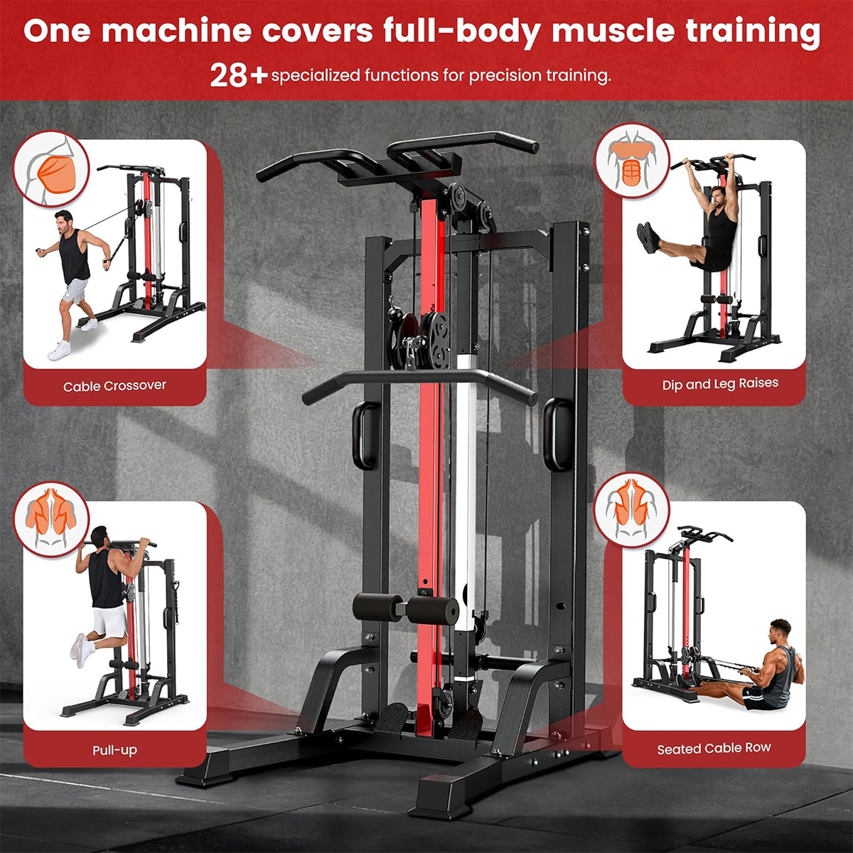 Pooboo Home Gym Machine - High - All In One Gym Home Equipment recension och pris