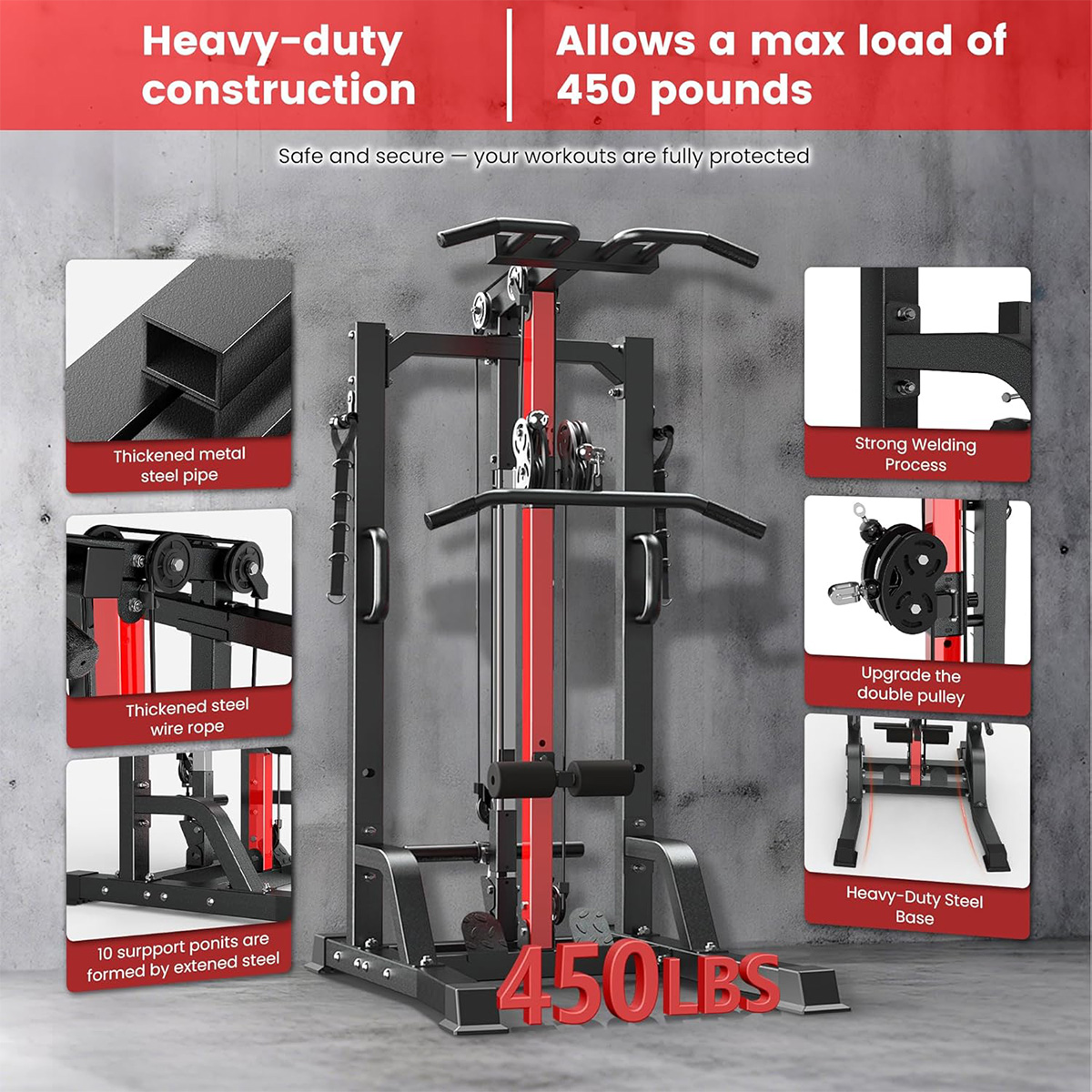 Pooboo Home Gym Machine - High - All In One Gym Home Equipment recension och pris