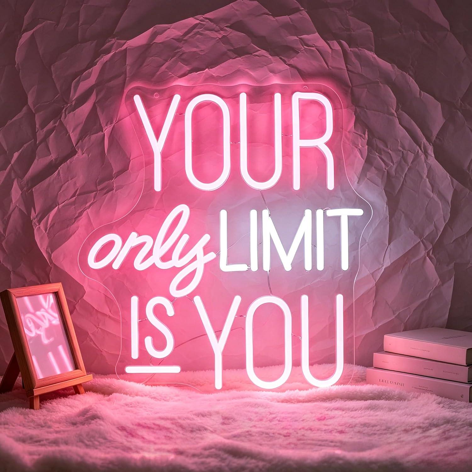 Your Only Limit Is You Neon Si - Home Gym Neon Sign recension och pris