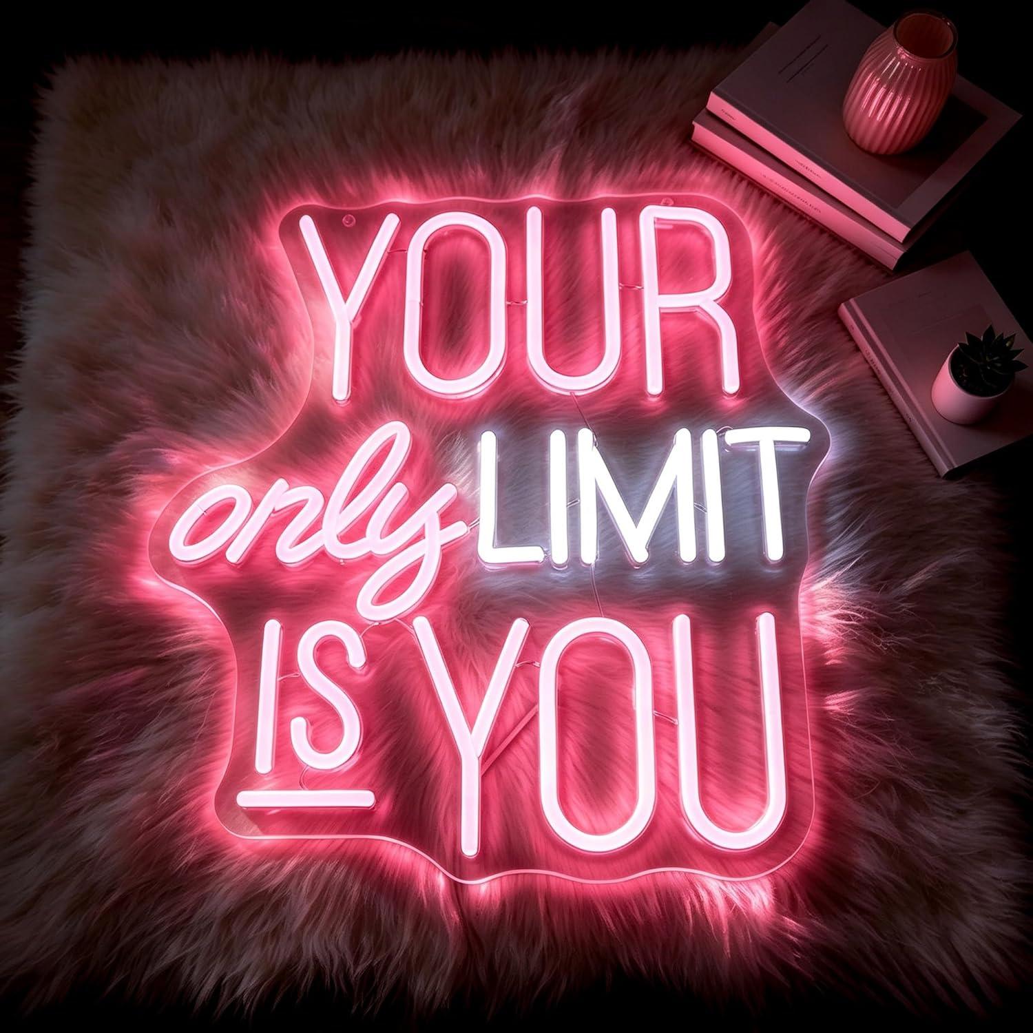 Your Only Limit Is You Neon Si - Home Gym Neon Sign recension och pris