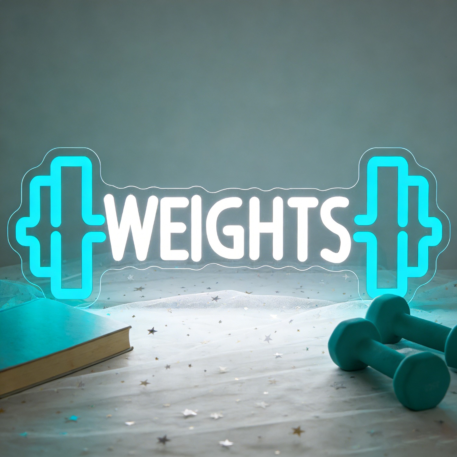 Weights Dumbbell Neon Sign LED - Home Gym Neon Sign recension och pris
