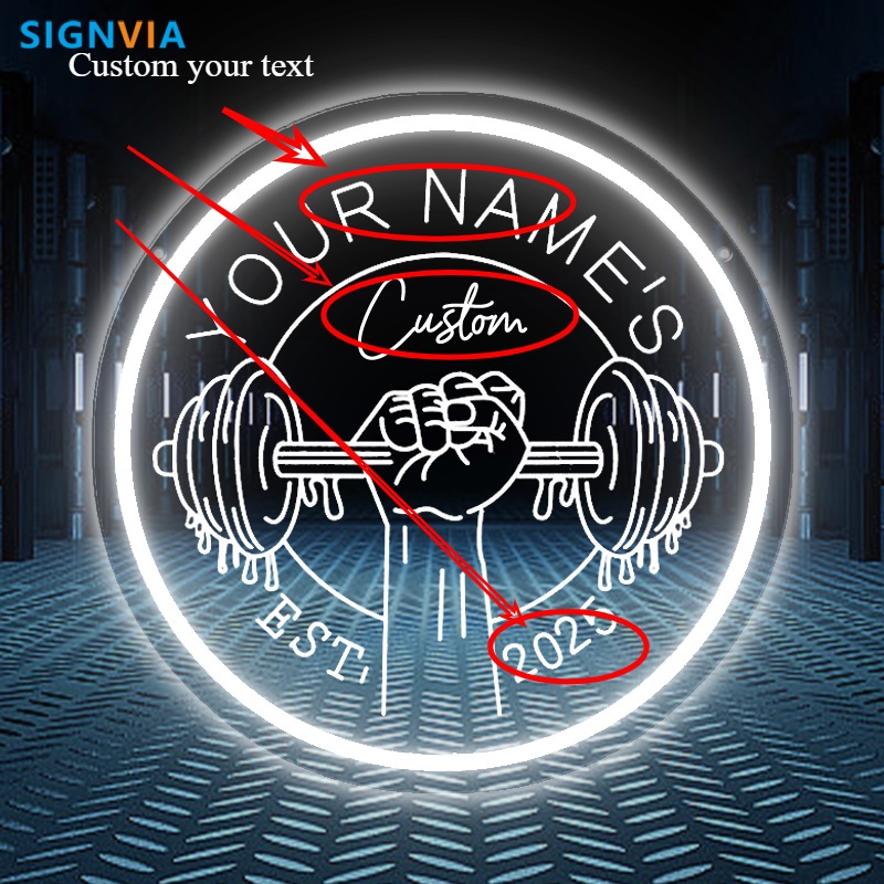 Custom LED Gym Neon Sign Barbe - Home Gym Neon Sign recension och pris