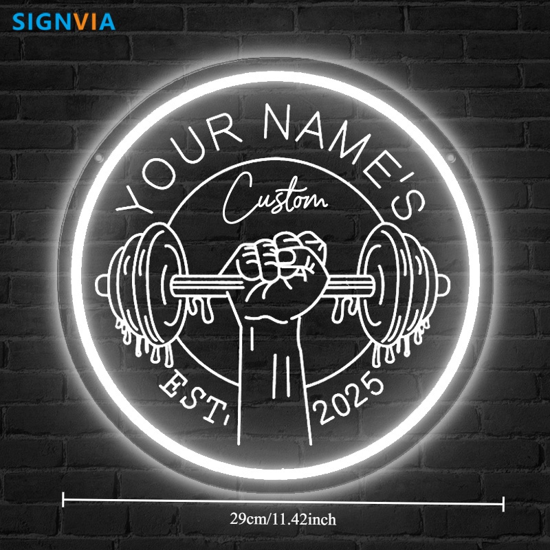 Custom LED Gym Neon Sign Barbe - Home Gym Neon Sign recension och pris
