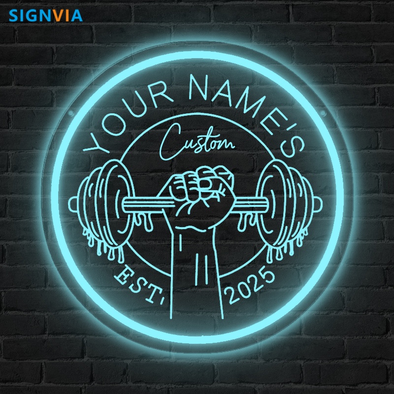 Custom LED Gym Neon Sign Barbe - Home Gym Neon Sign recension och pris