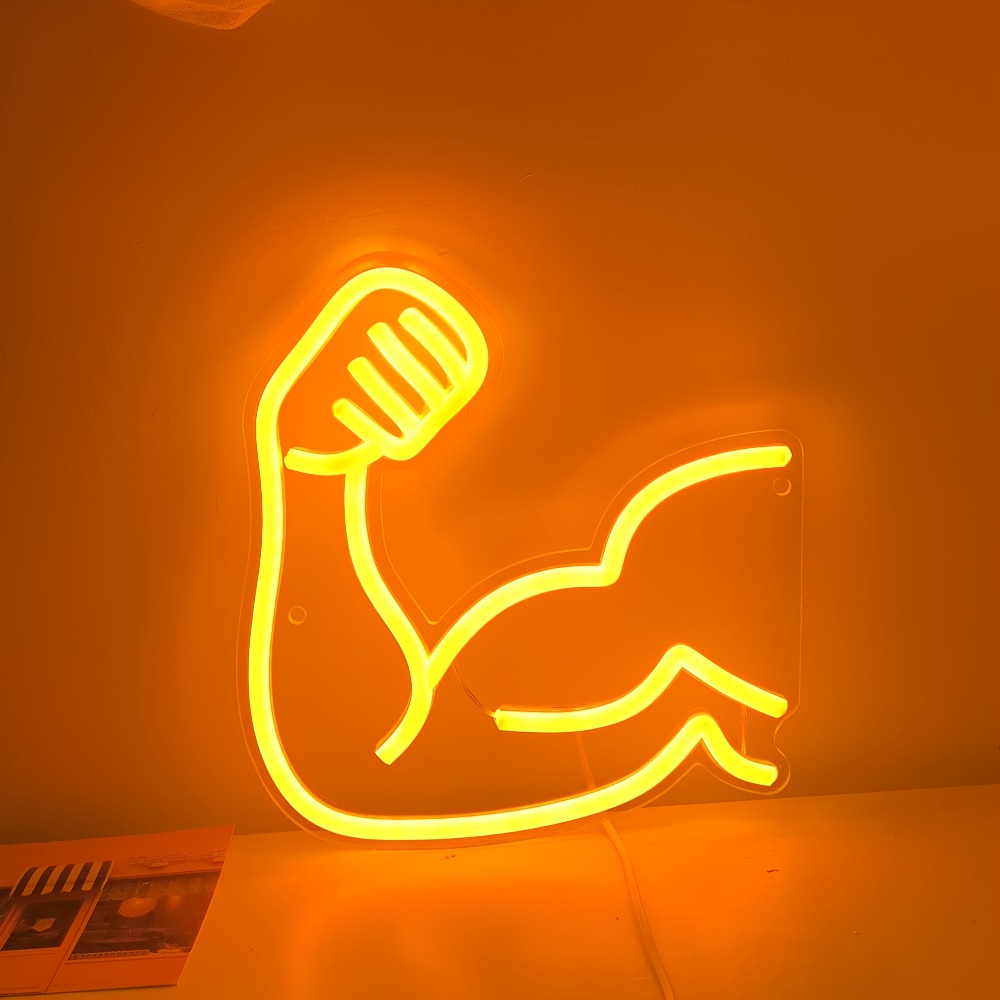 Fitness Motivation Light - Mus - Home Gym Neon Sign recension och pris