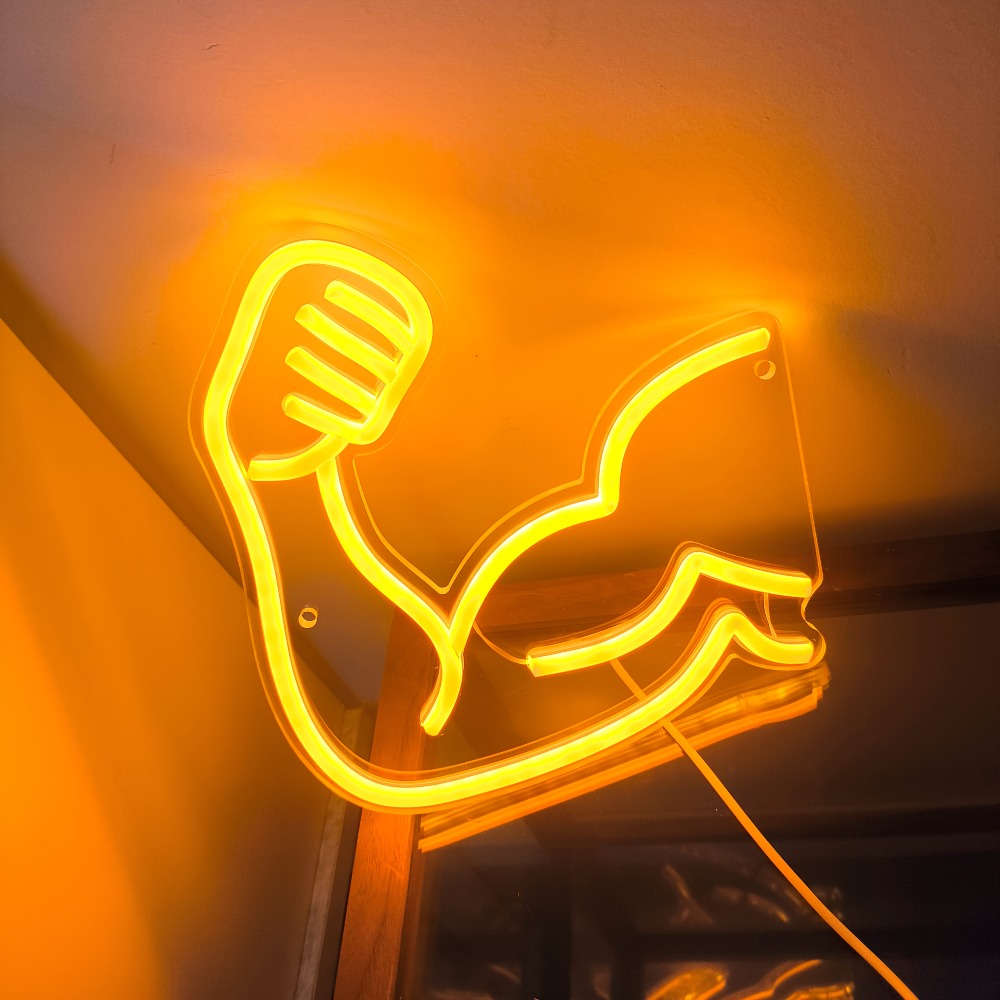 Fitness Motivation Light - Mus - Home Gym Neon Sign recension och pris