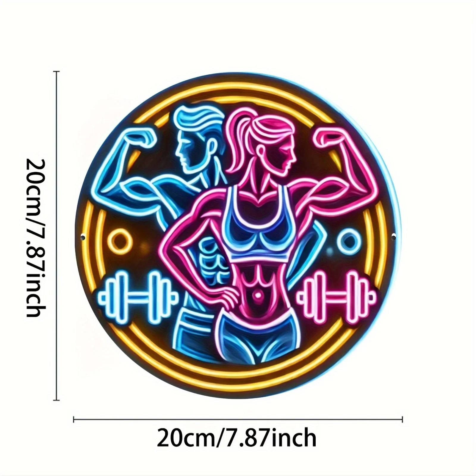 2D Metal Sign Fitness Gym Neon - Home Gym Neon Sign recension och pris
