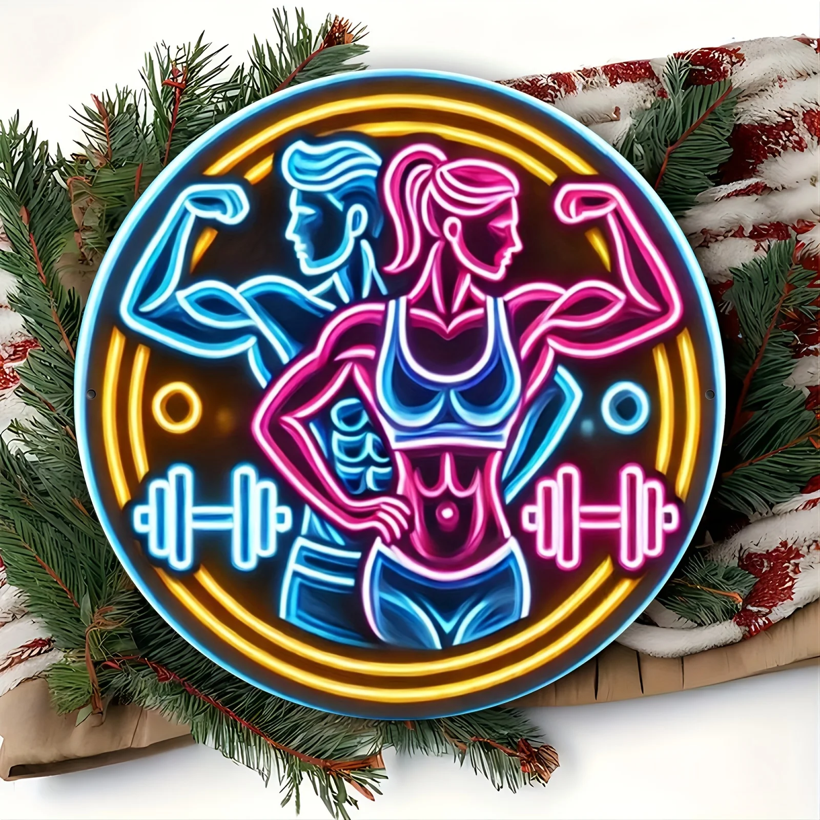 2D Metal Sign Fitness Gym Neon - Home Gym Neon Sign recension och pris