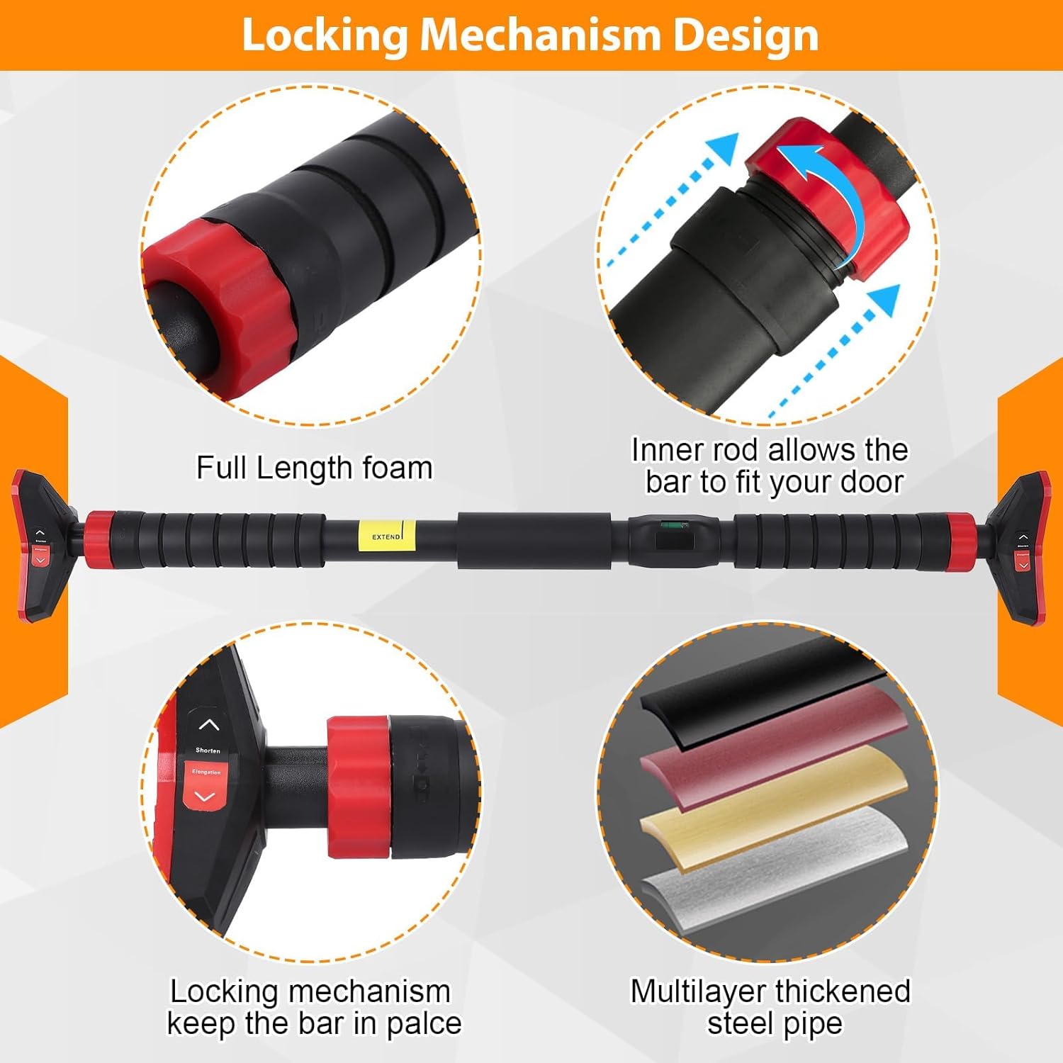 Pull-Up Bar,Chin Up Bar for Do - Home Gym Needs recension och pris