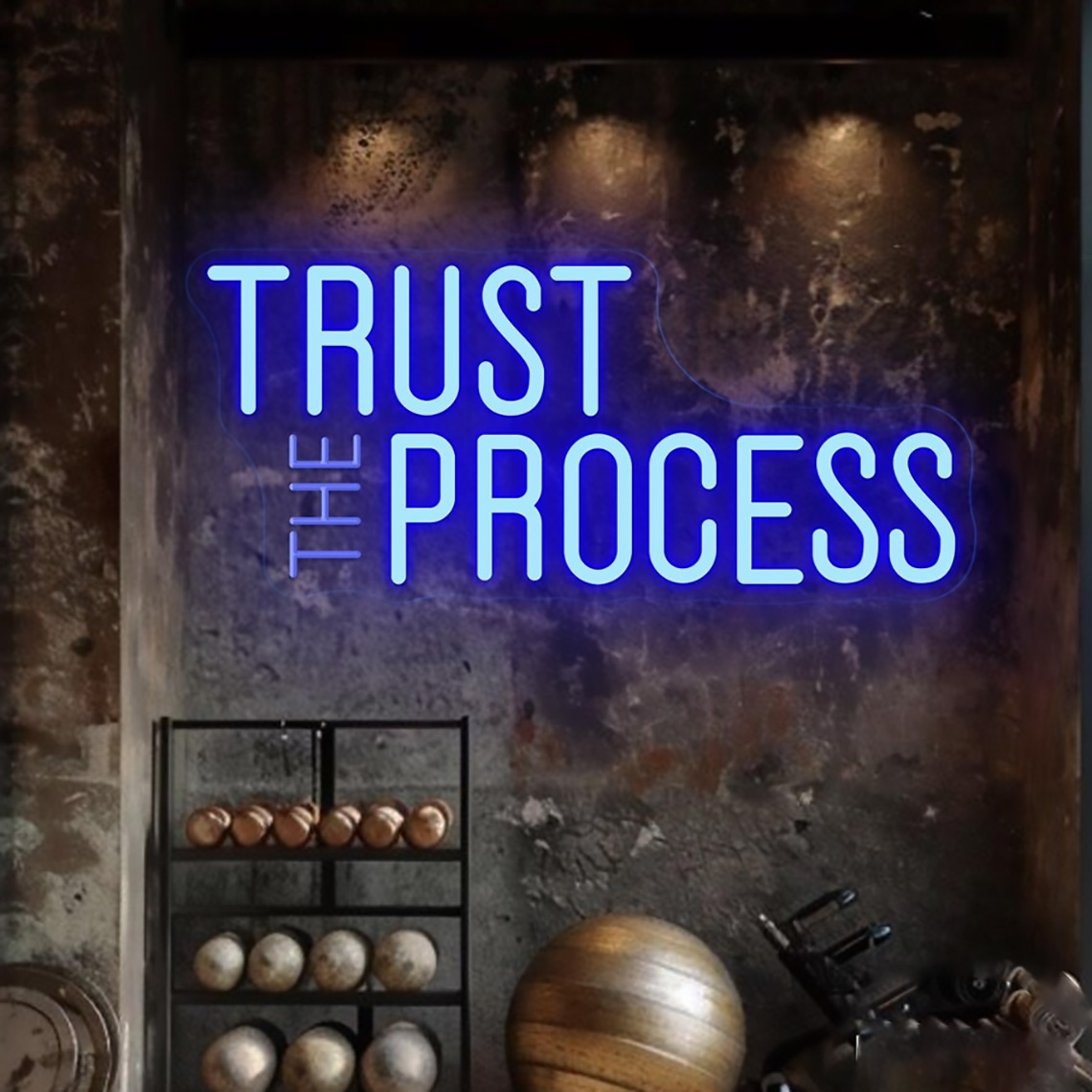 Trust The Process Neon Sign, C - Home Gym Neon Sign recension och pris