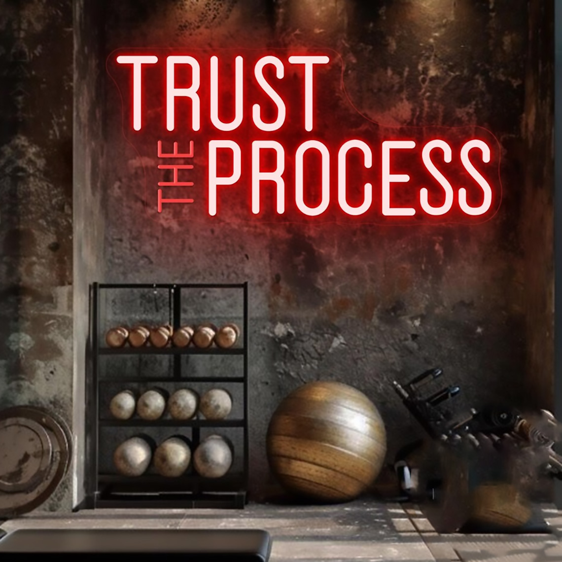 Trust The Process Neon Sign, C - Home Gym Neon Sign recension och pris