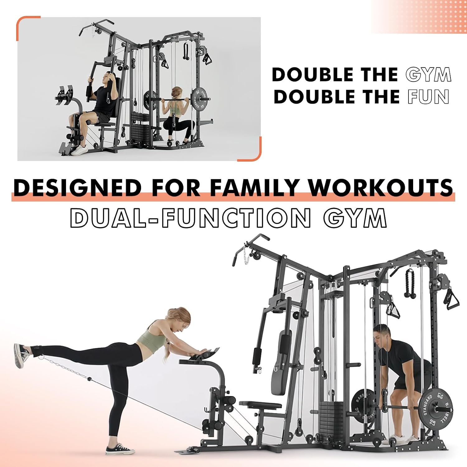 Dual-Station SmithΔ Machine Po - Home Gym One Machine recension och pris