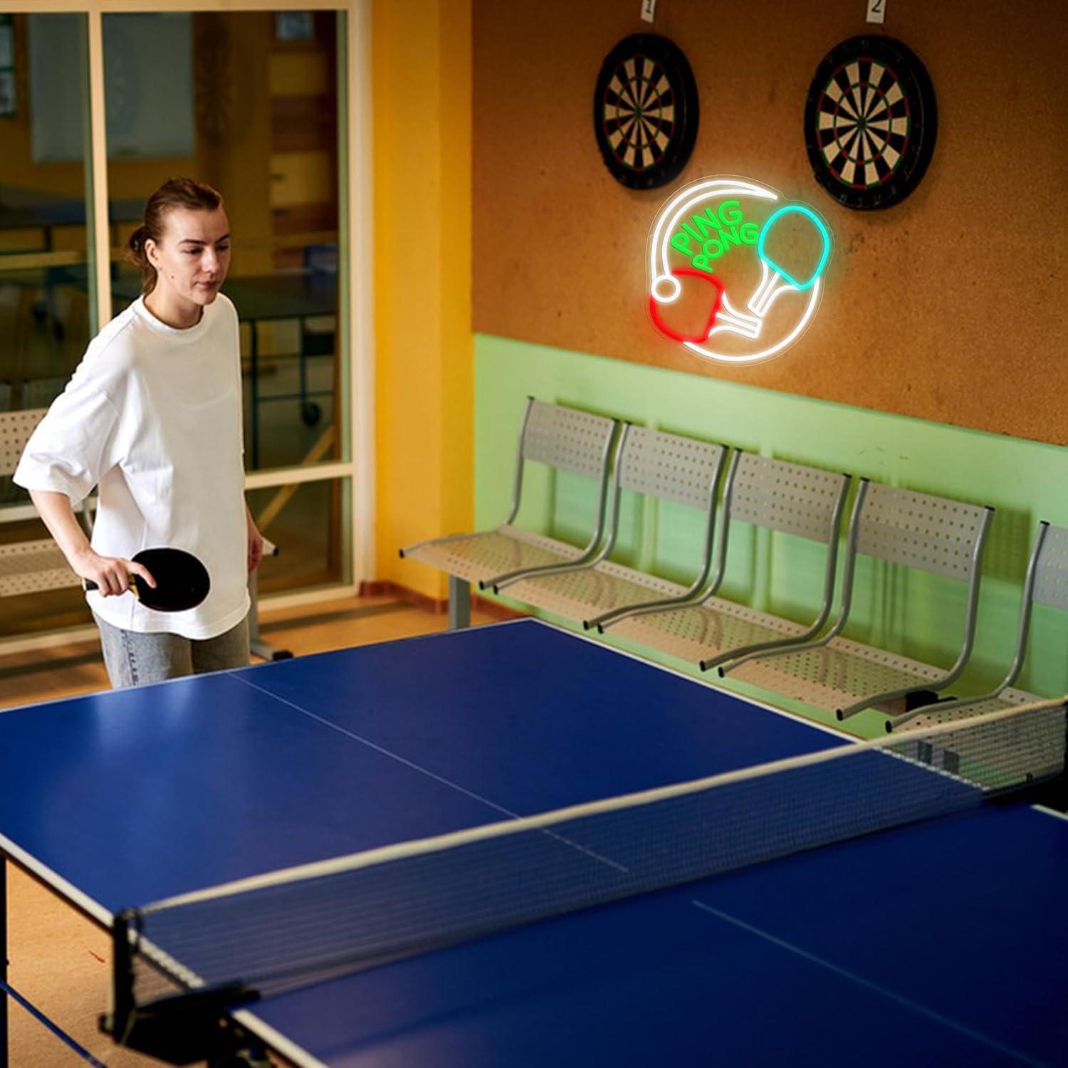 Ping Pong Neon Sign USB Dimmab - Home Gym Neon Sign recension och pris