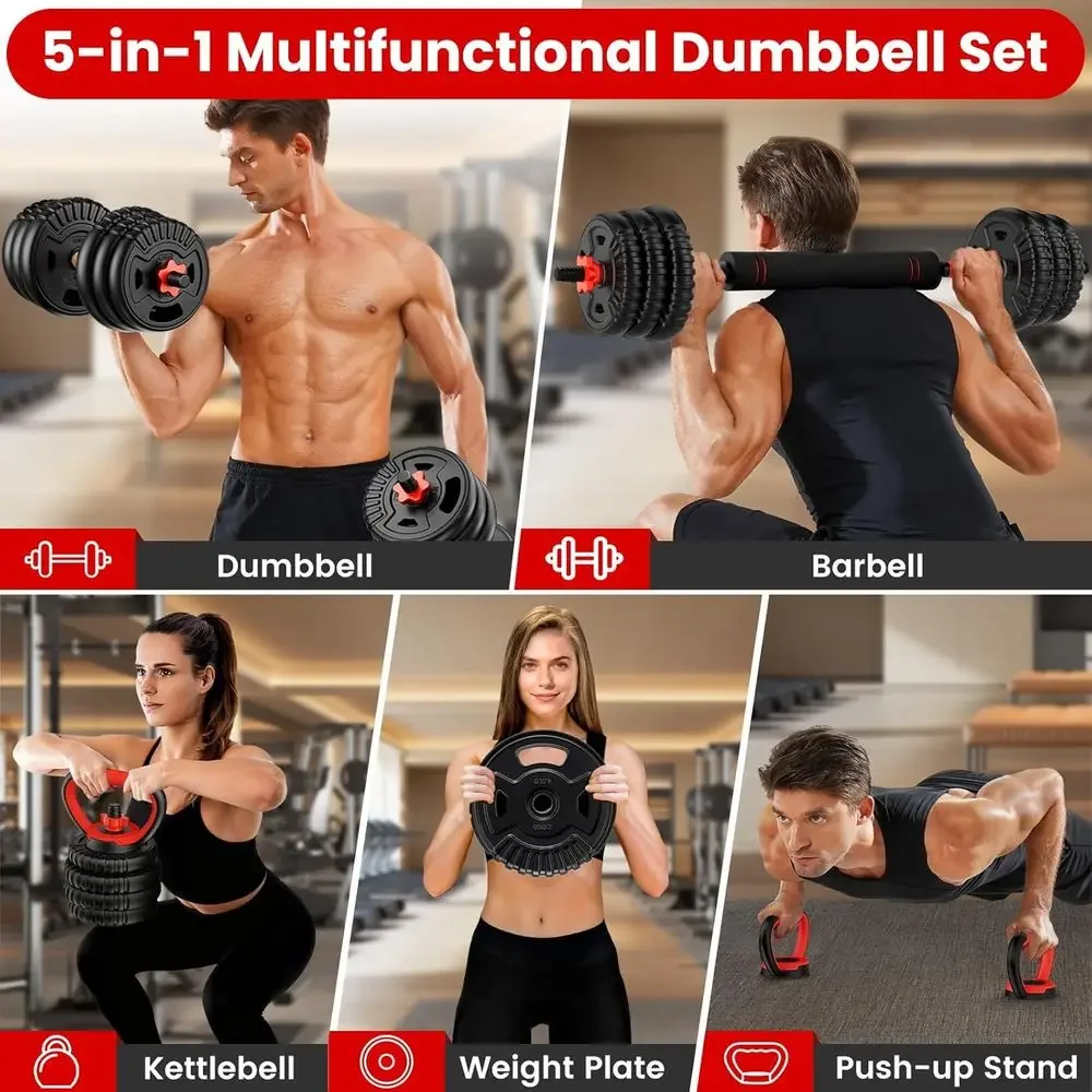 Versatile Adjustable Dumbbells - Push Up Stand Bar recension och pris