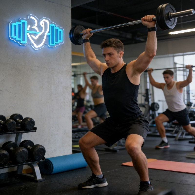 Bicep Dumbbell Neon Sign LED W - Home Gym Neon Sign recension och pris